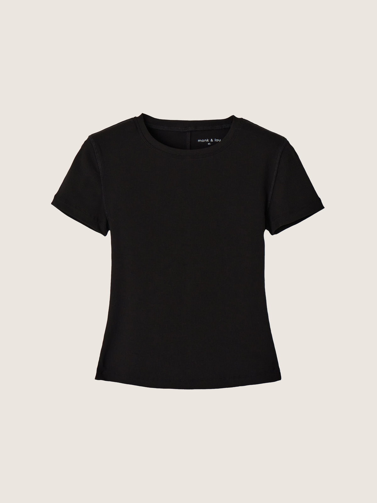 MONK & LOU - Banks High Crew Shortsleeve T-Shirt - Black