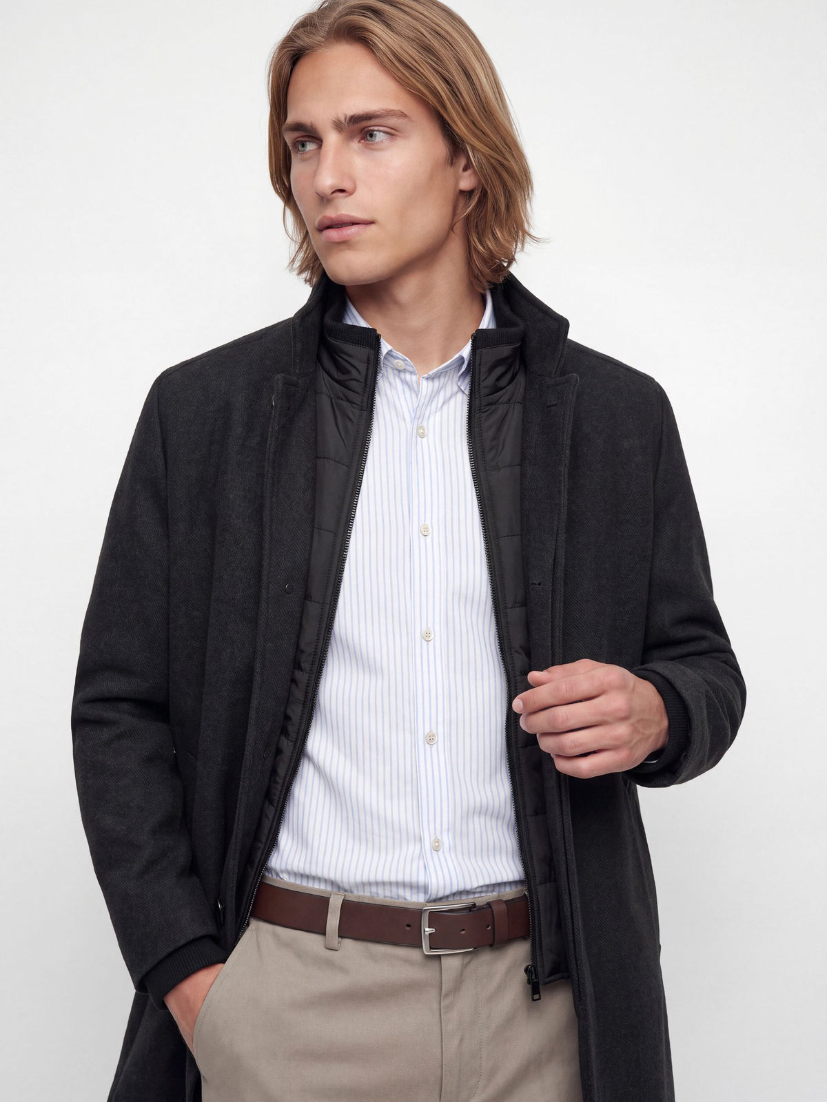 JACK & JONES - Melton Wool-Blend Coat -