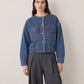 LEVI'S - Collarless Cropped Sherpa Trucker Jacket - 