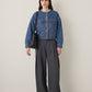 LEVI'S - Collarless Cropped Sherpa Trucker Jacket - 