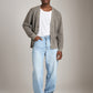 ATRIUM - Waffle Classic Cardigan Sweater - Heather Grey Seal