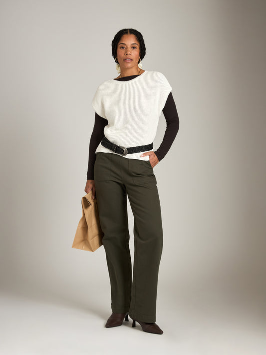 MONK & LOU - Devina Relaxed Pant - Oil