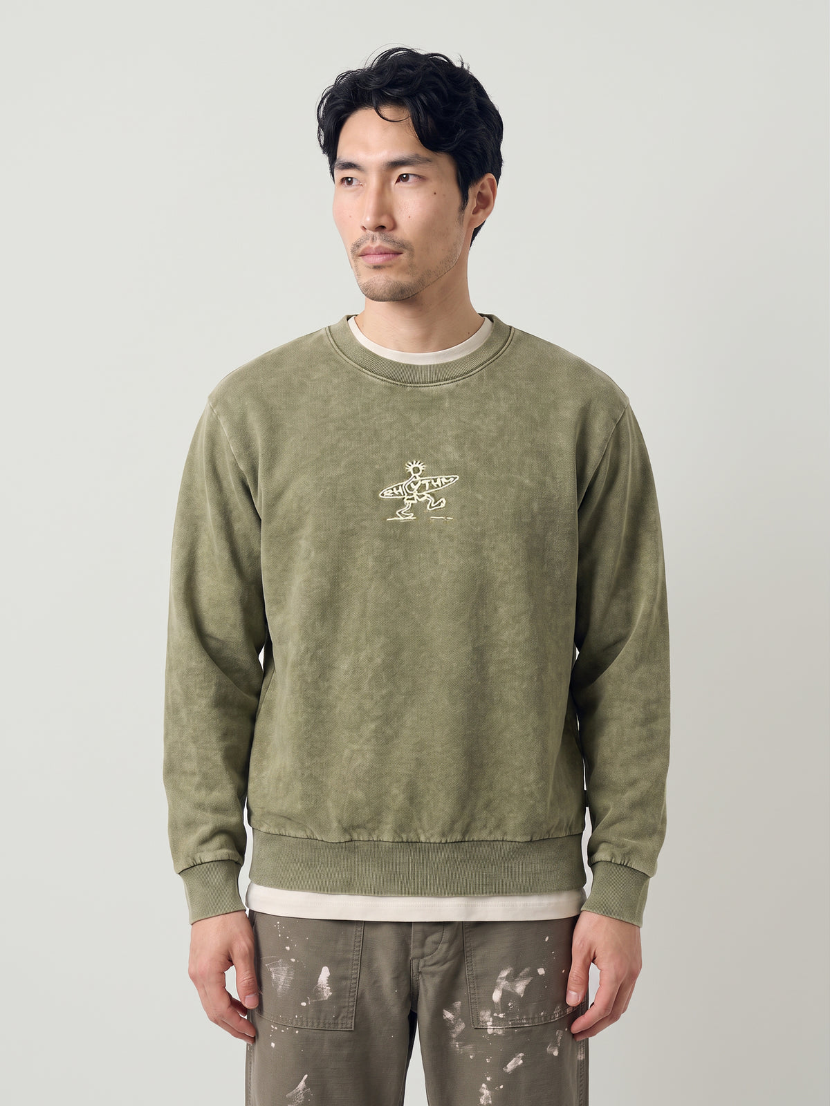 RHYTHM - Drifter Salt Wash Crewneck Sweatshirt - 