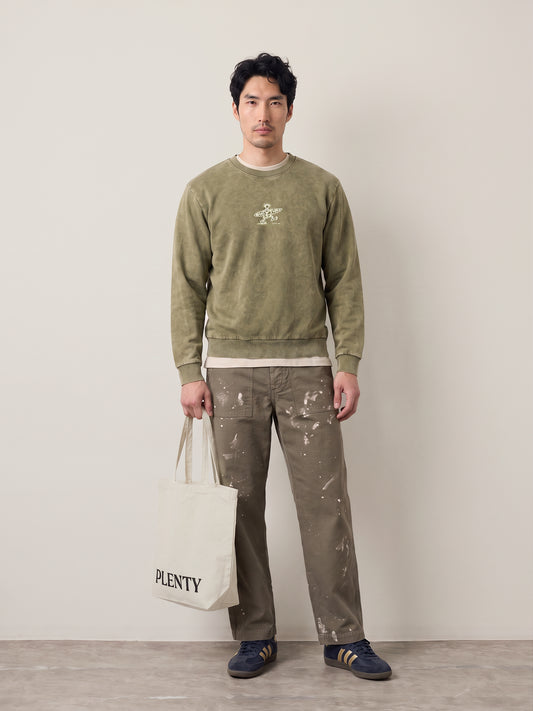RHYTHM - Drifter Salt Wash Crewneck Sweatshirt - 