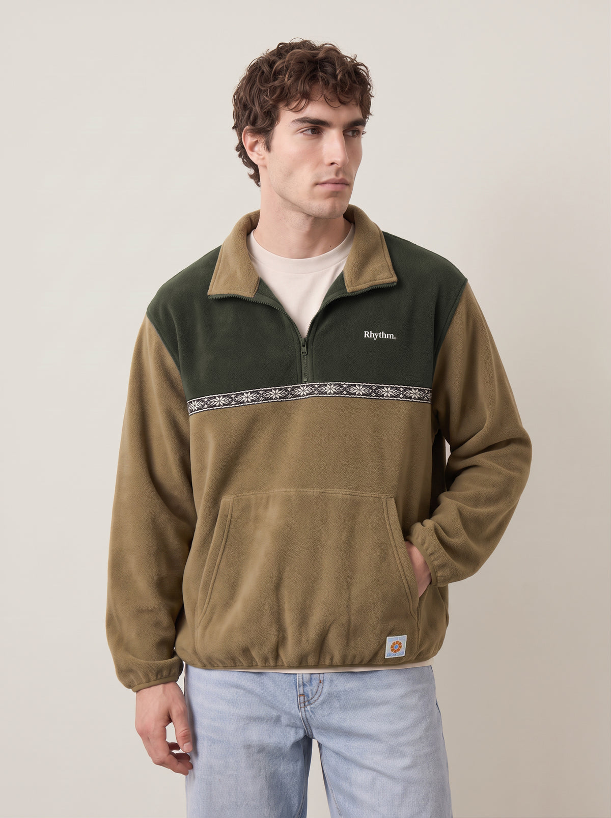 RHYTHM - Alder Half Zip Fleece Pullover - 