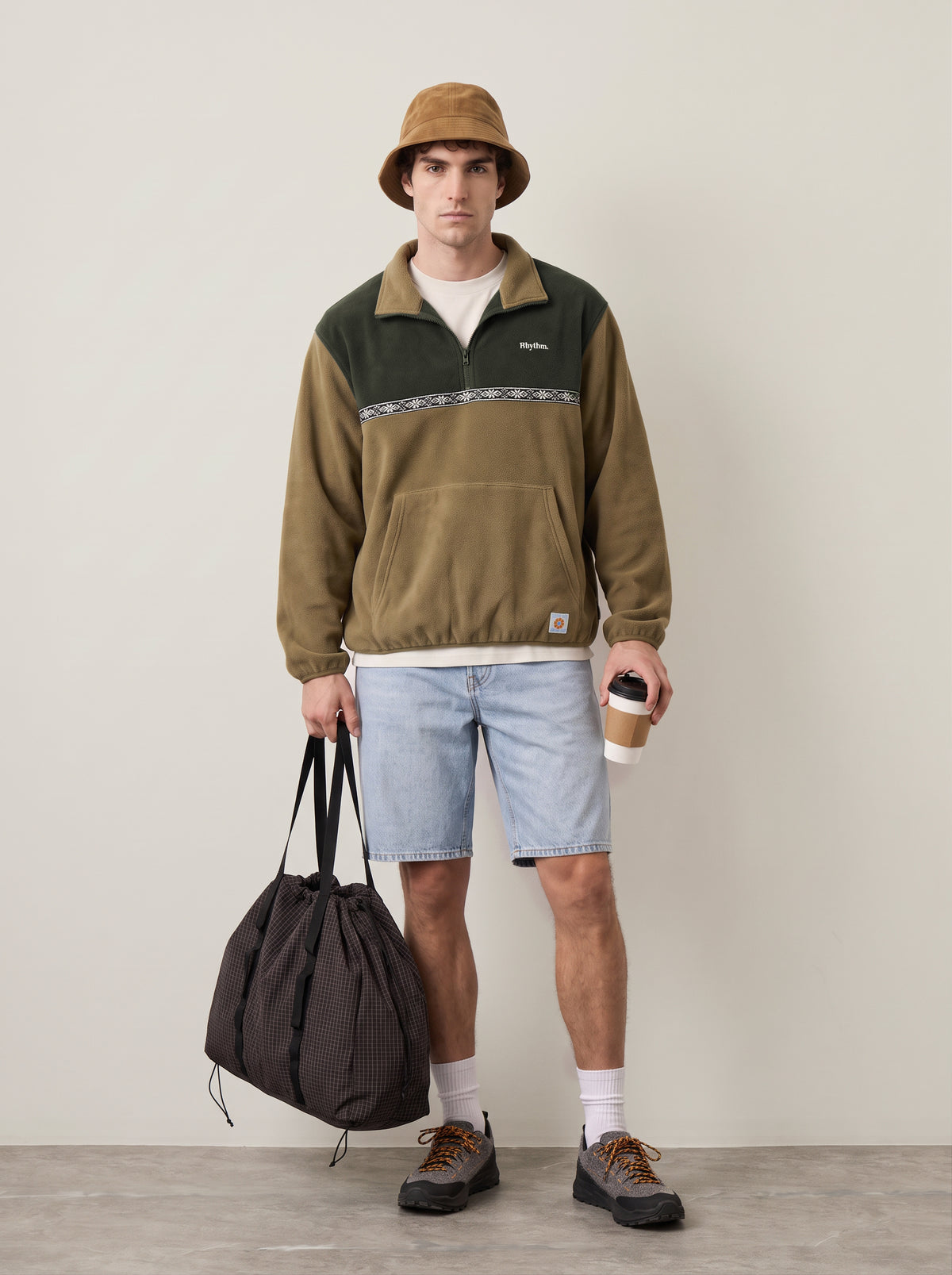 RHYTHM - Alder Half Zip Fleece Pullover - 