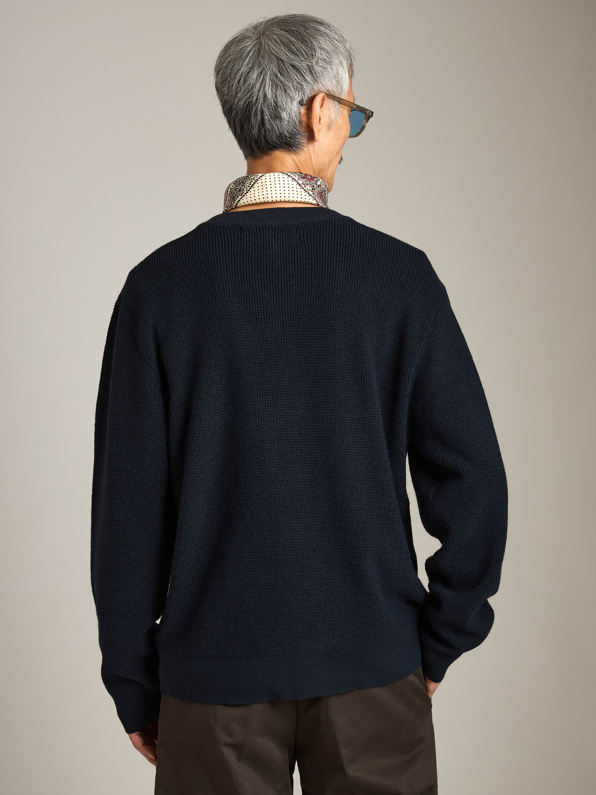 ATRIUM - Waffle Classic Cardigan Sweater - 
