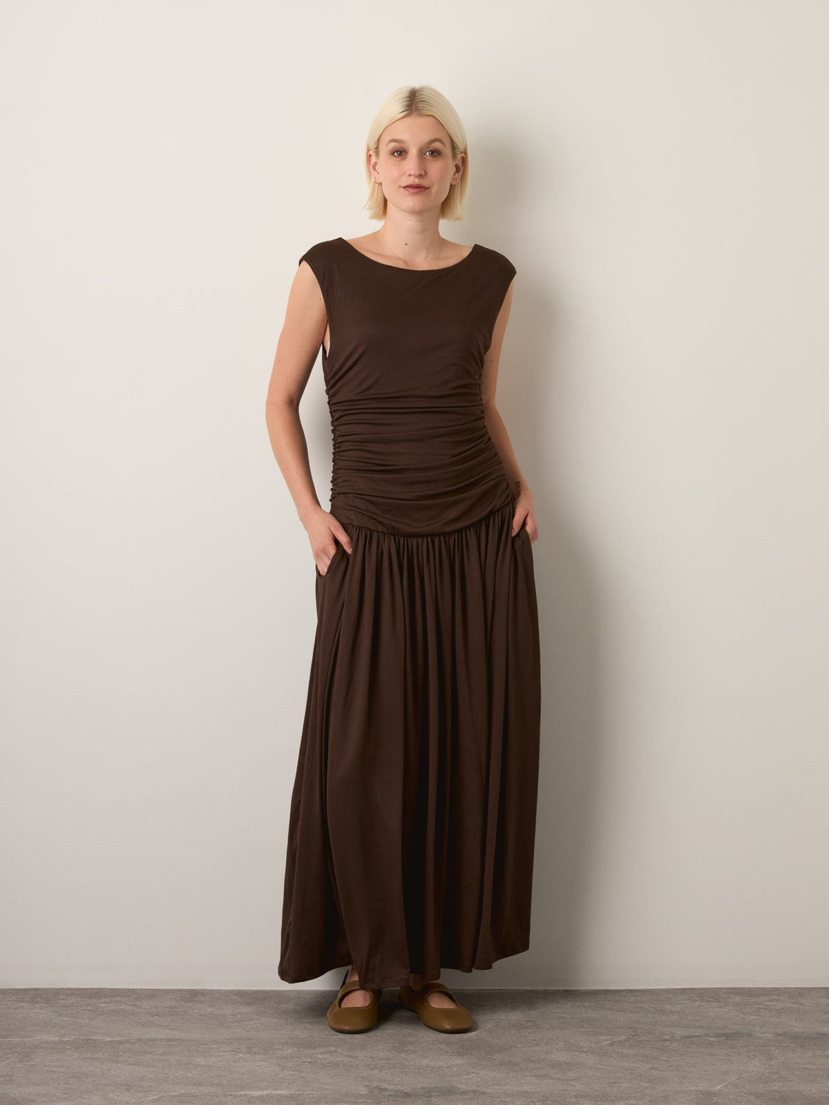 LOVEFINN - Boatneck Jersey Dress - 