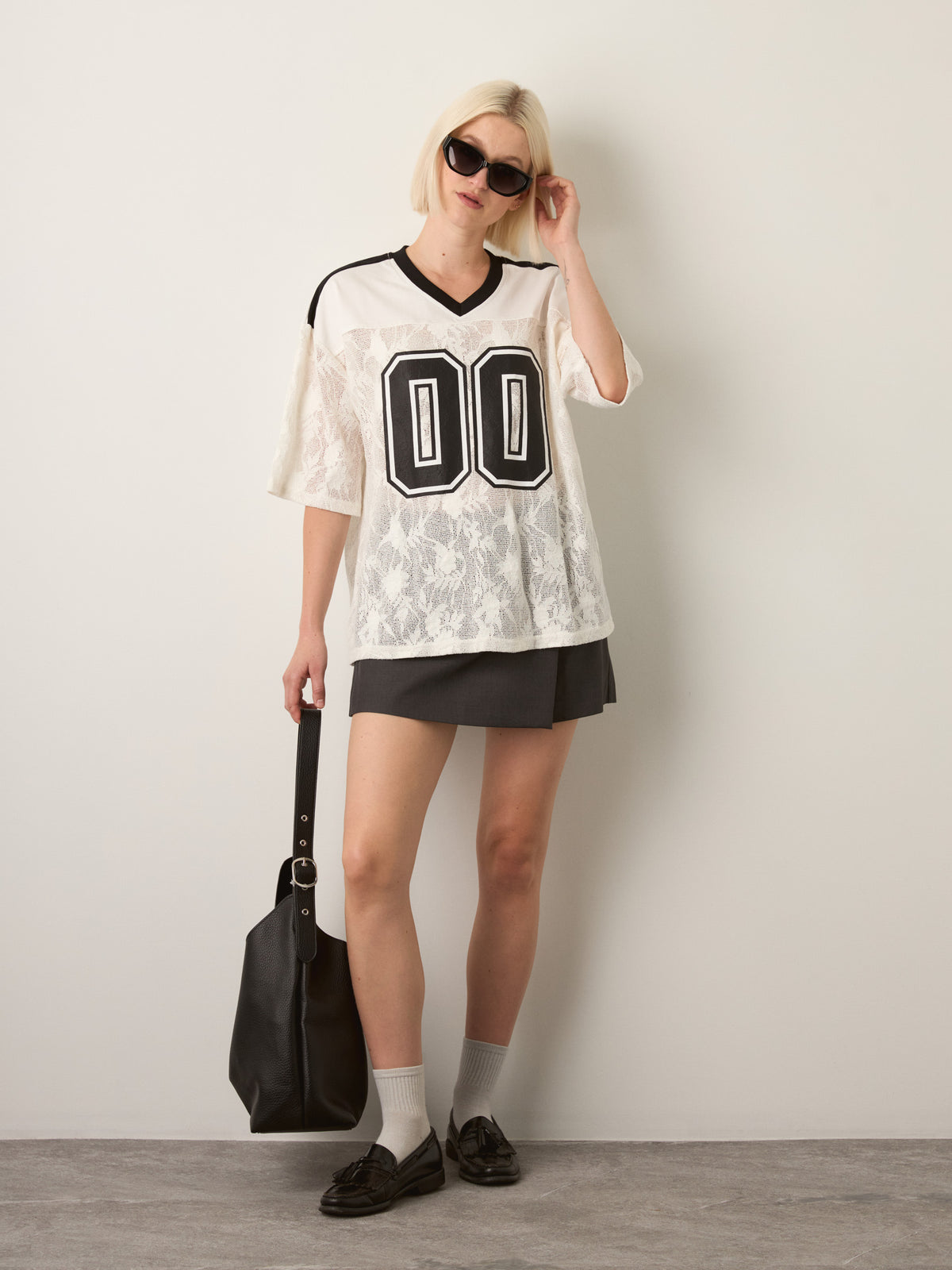 LOVEFINN - Lace Football Jersey - Off White