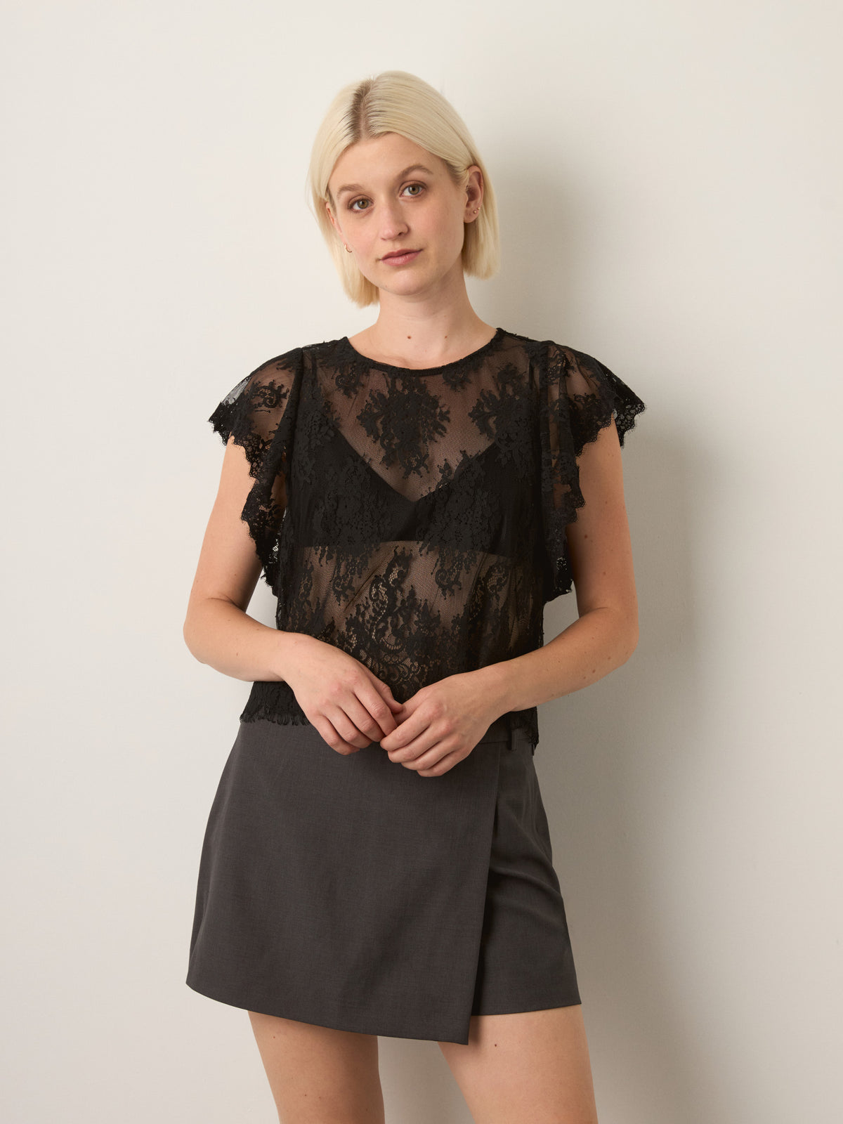 LOVEFINN - Lace Scalloped Top - 