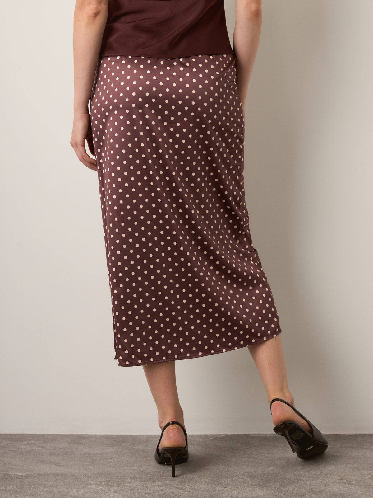 LOVEFINN - Polka Dot Midi Skirt - 