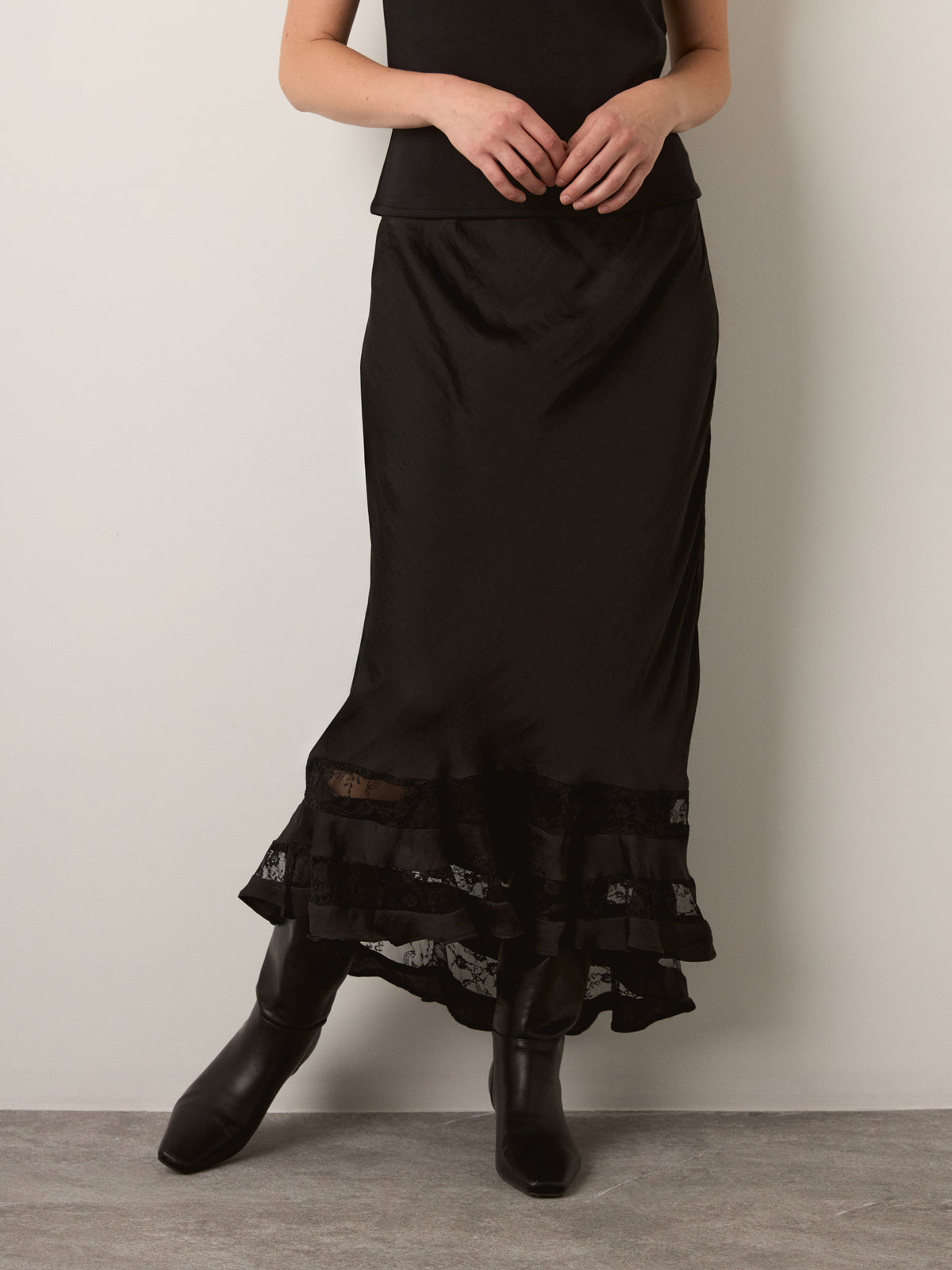 FREE PEOPLE - Long Lost Lover Slip Skirt - 
