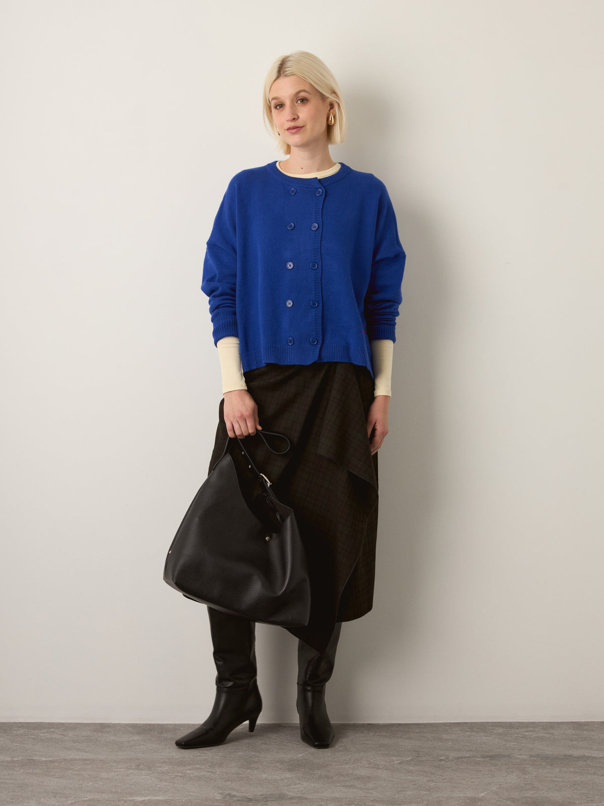 FRNCH - Chichi Pullover Cardigan - Bleu Electrique