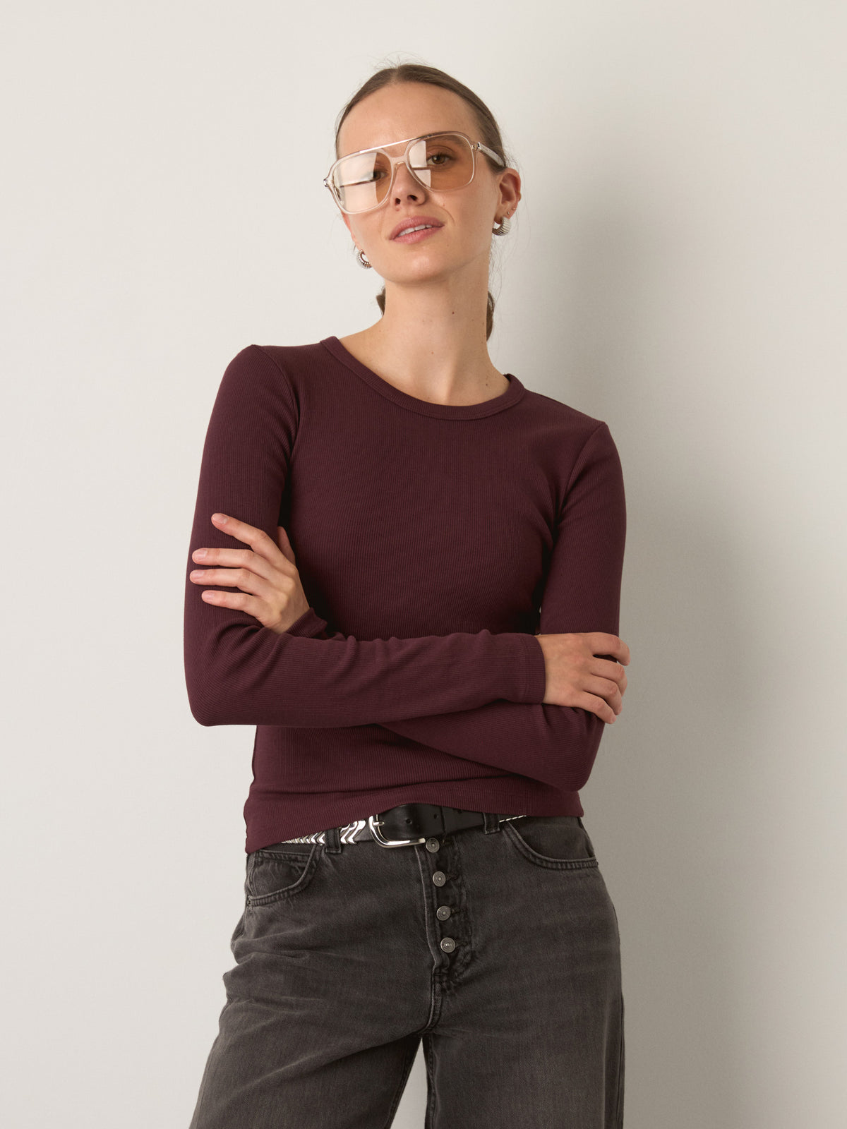 JJXX - Freya Rib Longsleeve T-Shirt - 