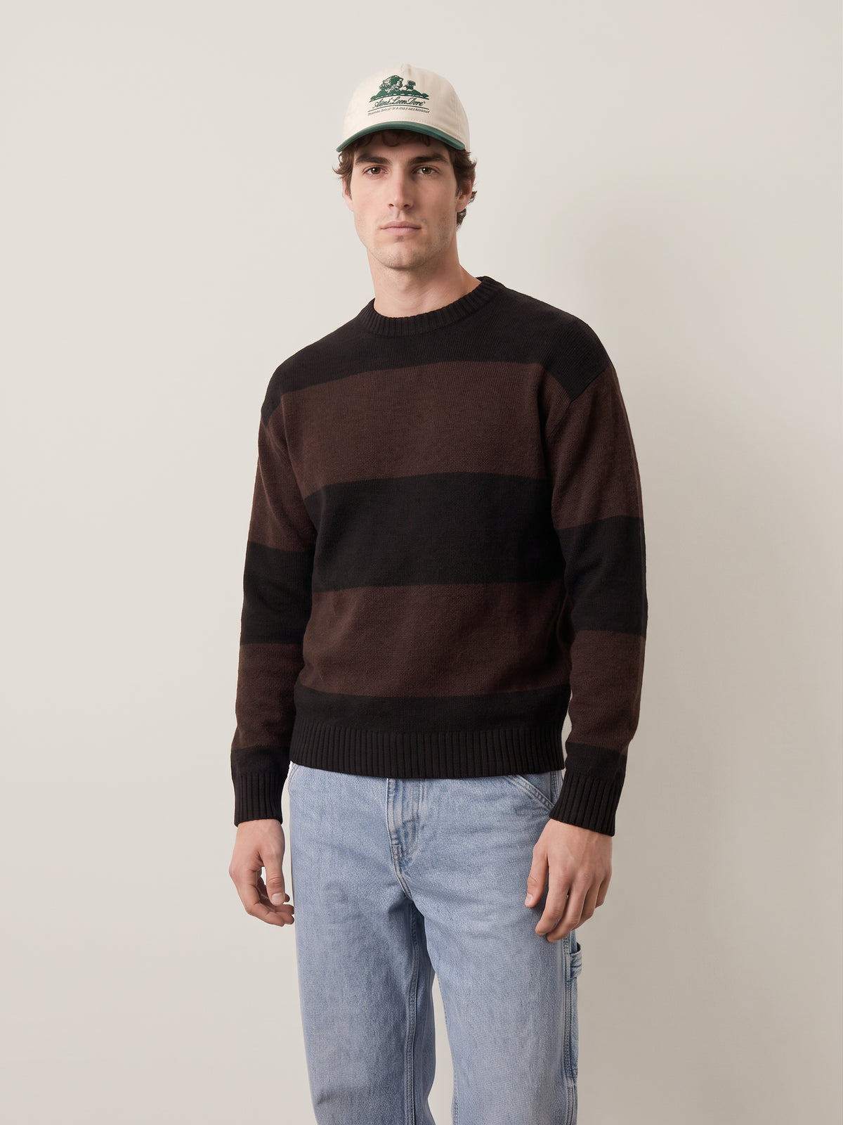 JACK & JONES - Ollie Striped Crewneck Sweater - 
