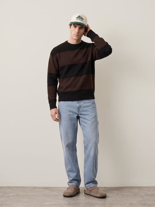 JACK & JONES - Ollie Striped Crewneck Sweater - 