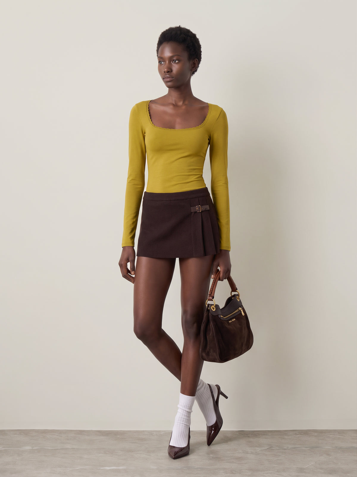 JJXX - Isabella Gigi Lace Top - Green Moss