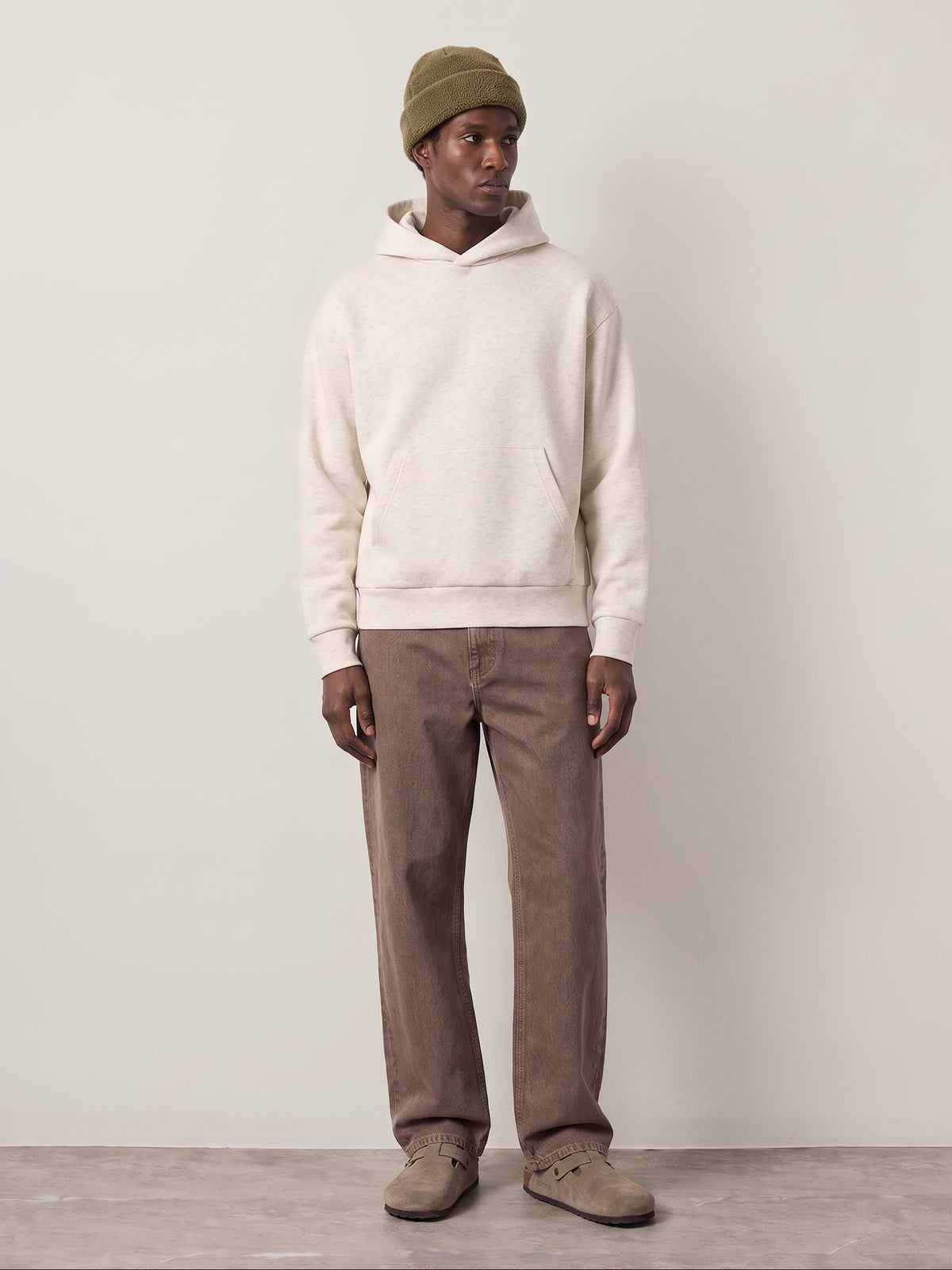 JACK & JONES - Barron Interlock Hoodie - White Melange