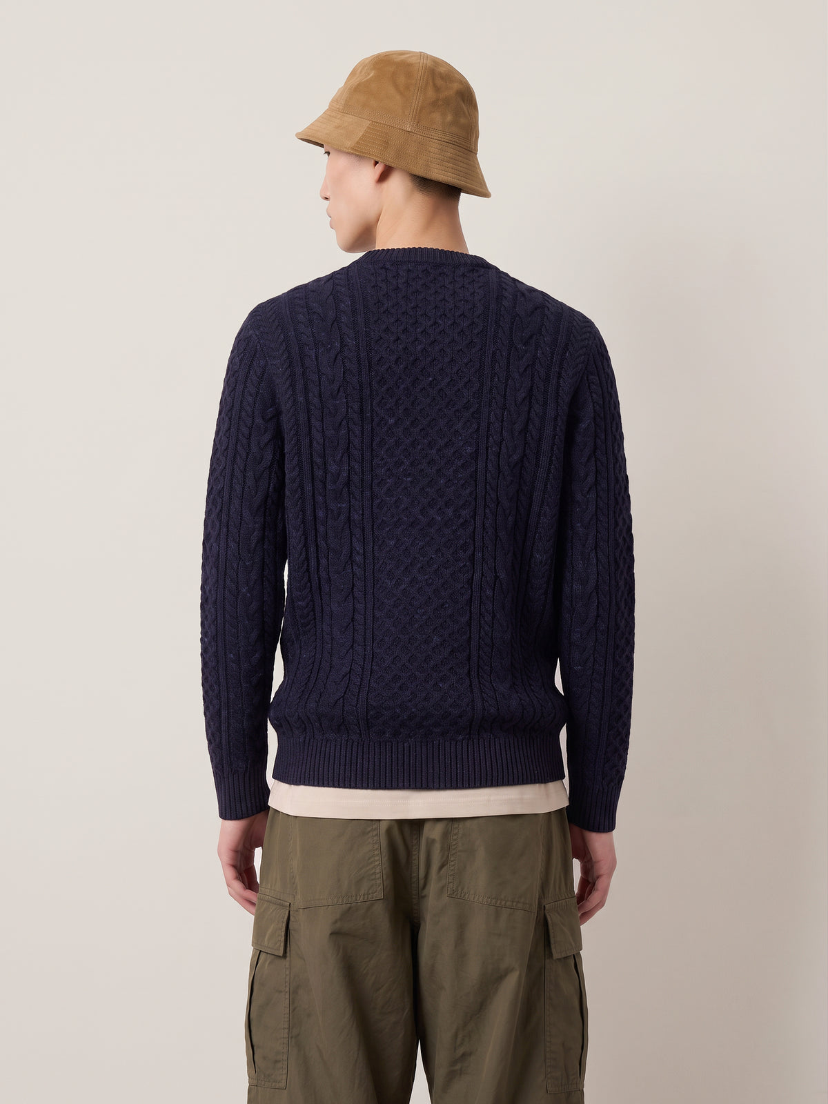 Premium Callum Cable Knit Crewneck Sweater