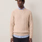 Premium Callum Cable Knit Crewneck Sweater