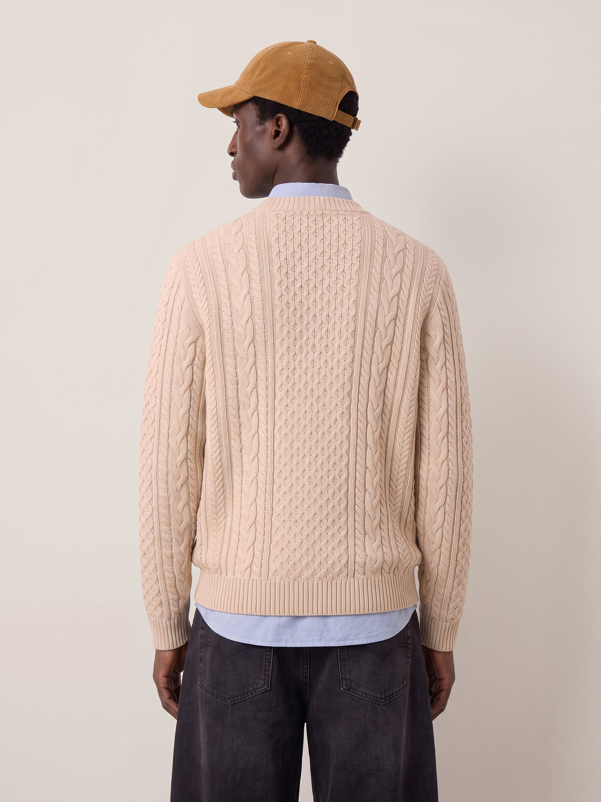 Premium Callum Cable Knit Crewneck Sweater
