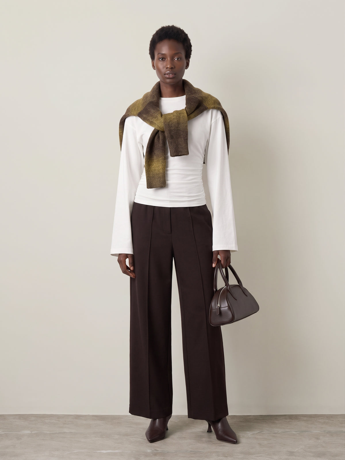 JJXX - Paloma Ruched Longsleeve Top - Cloud Dancer