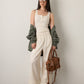 ONLY - Bree Square Neck Knit Tank Top - Cloud Dancer