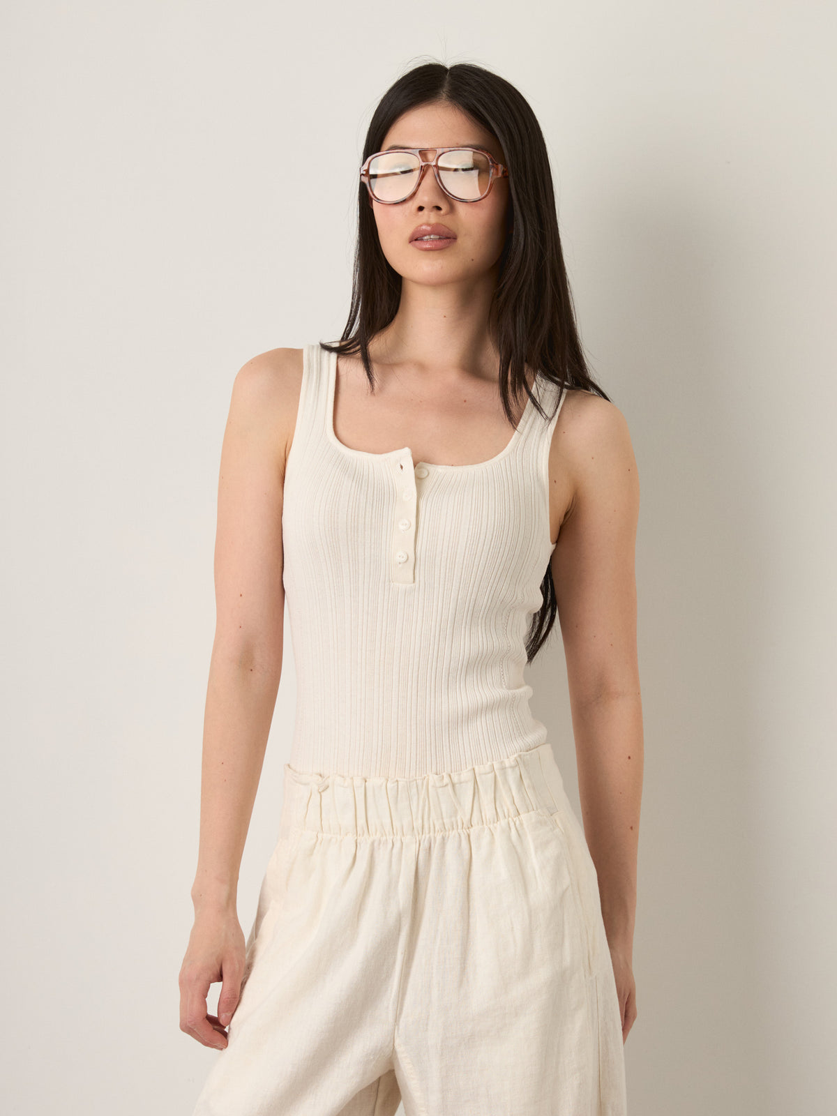 ONLY - Bree Square Neck Knit Tank Top - 
