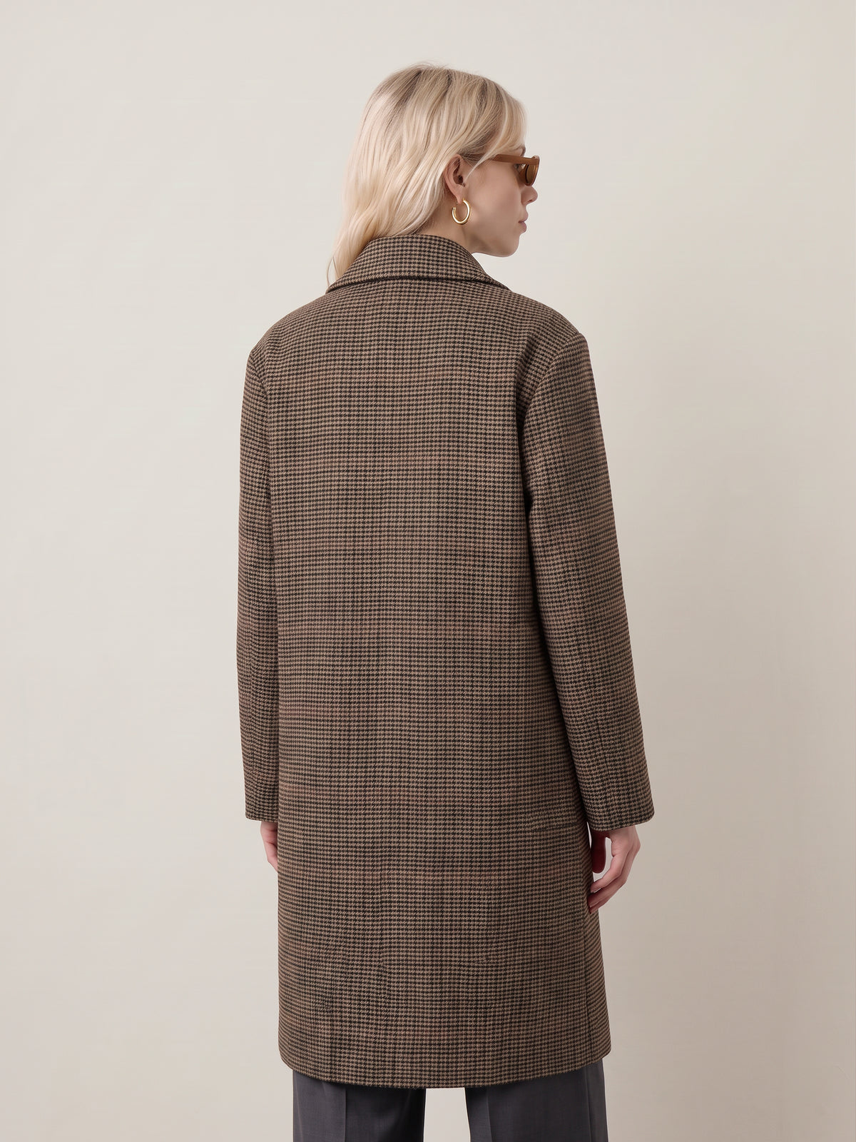 ONLY - Lulu Checked Long Coat - 