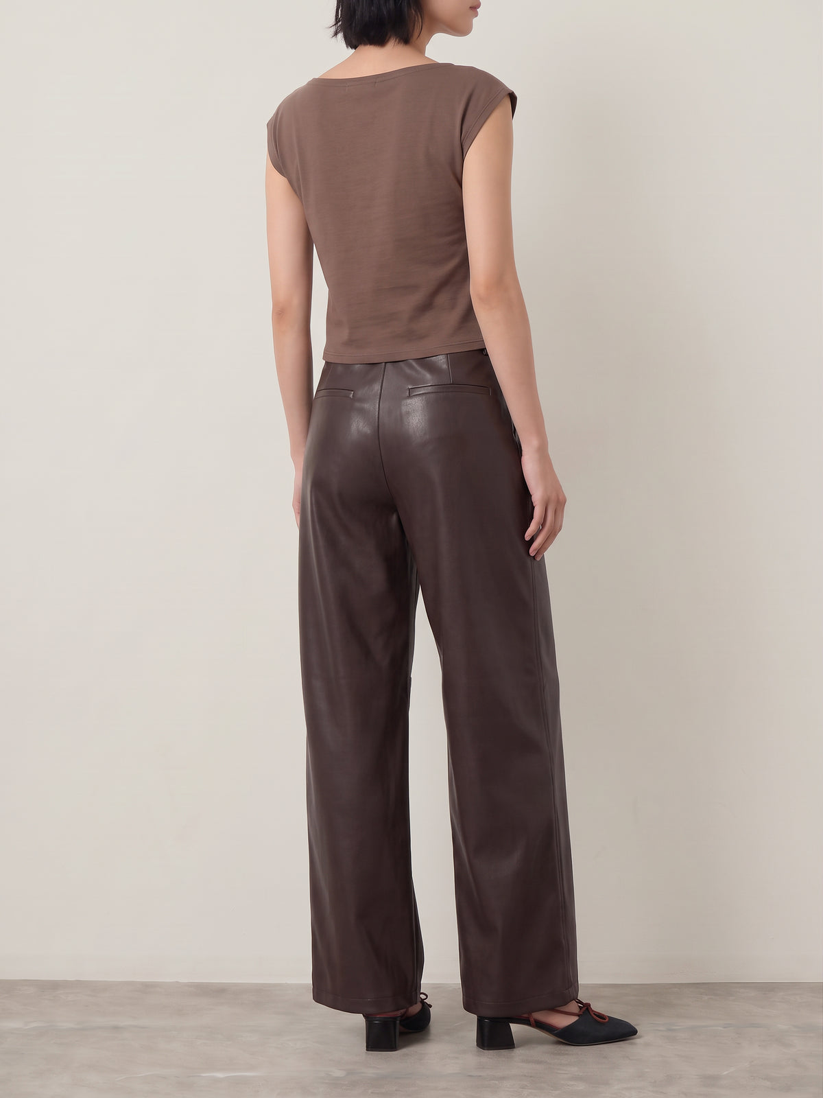 ONLY - Neli Faux Leather Barrel Pants - 