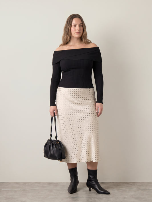 ONLY - Meddi Ribbed Off Shoulder Top - 