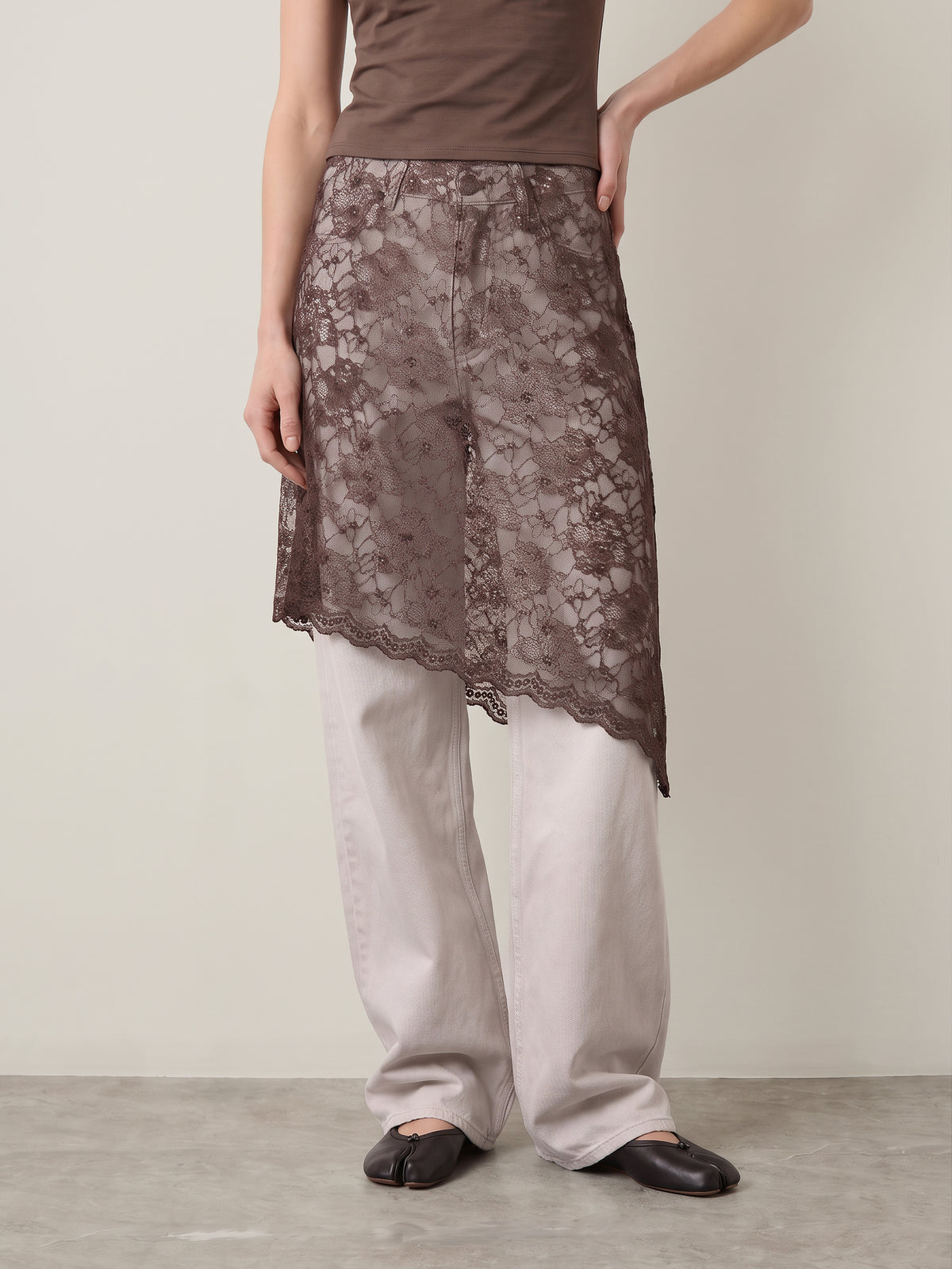 ONLY - Soba Lace Asymmetric Skirt - 