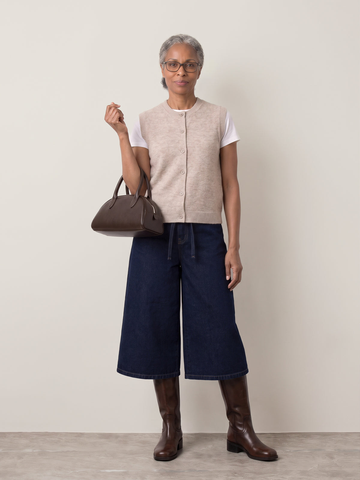 ONLY - Olivia Knit Sweater Vest - Hummus Melange