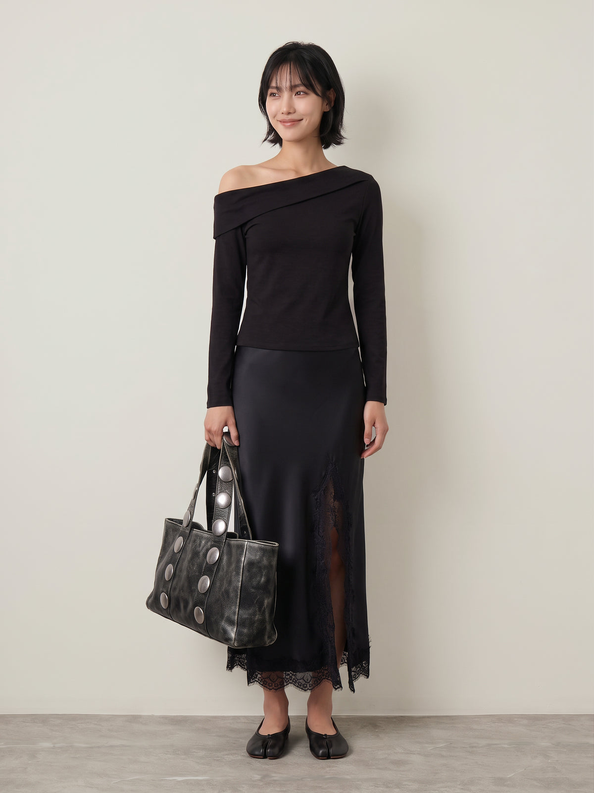 Menus Lace Satin Skirt