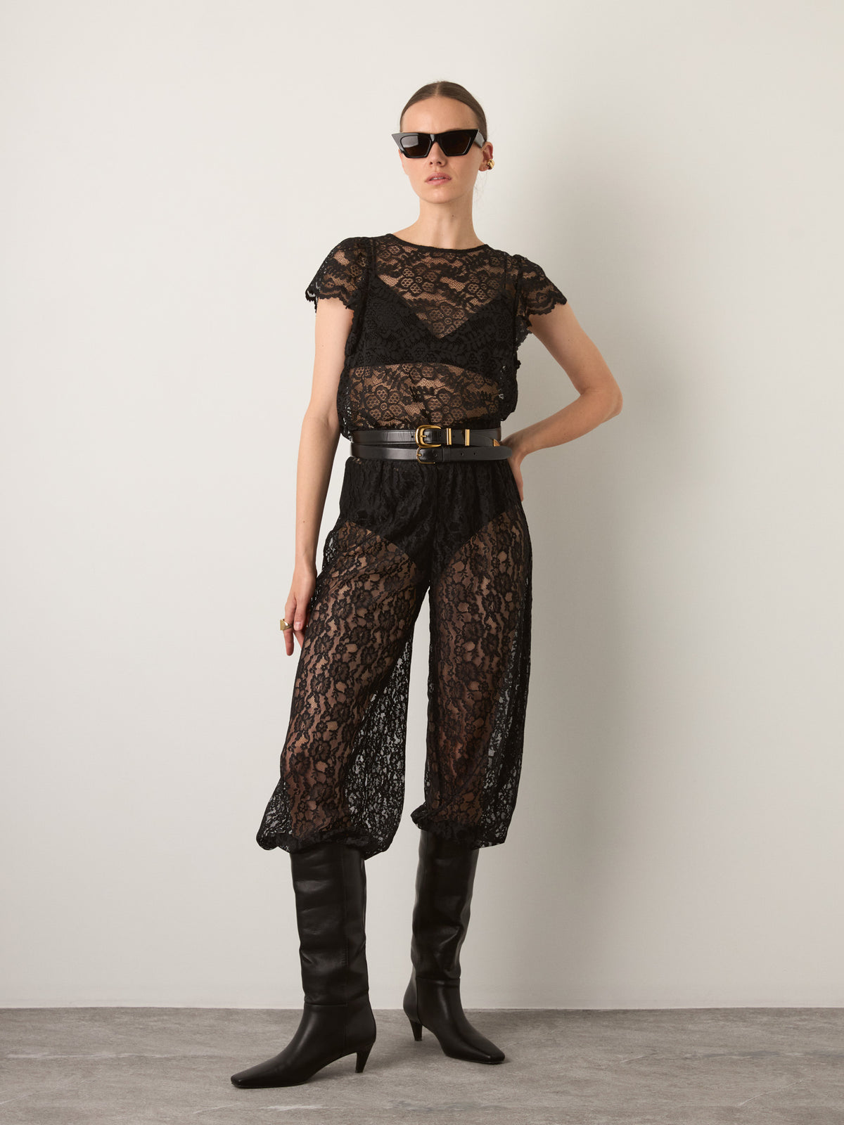 ONLY - Bea Lace Balloon Pants - Black