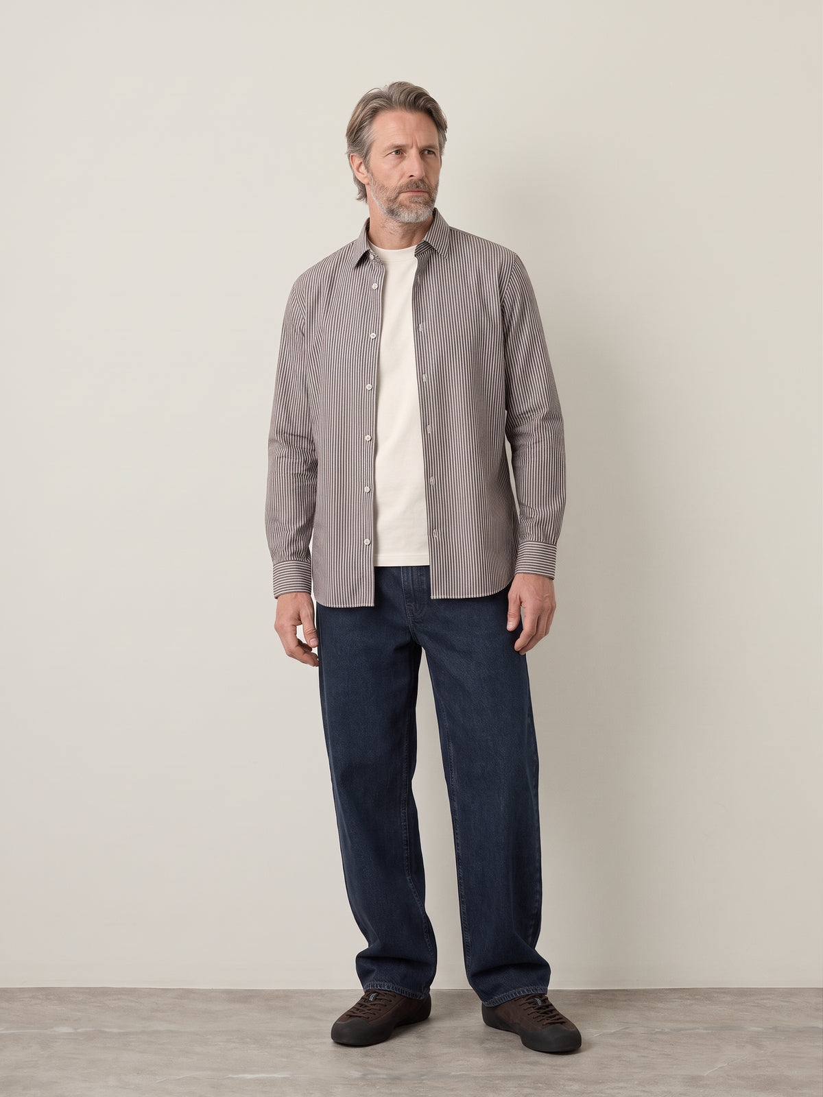 SELECTED - Slim Performance Striped Shirt - 