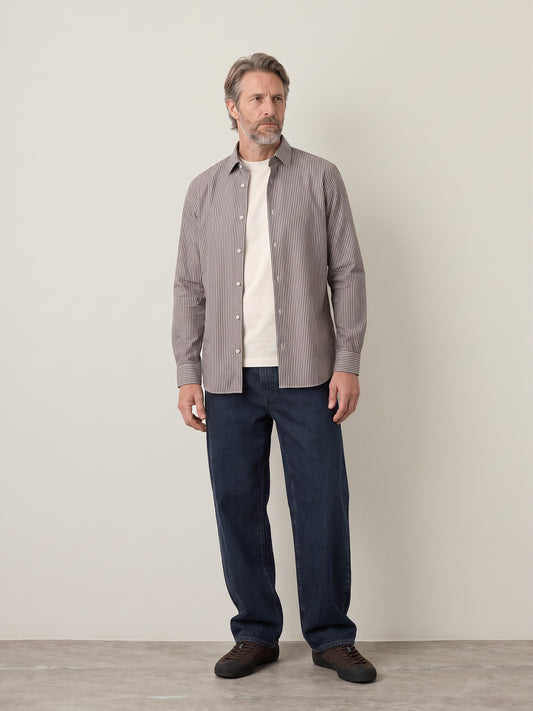 SELECTED - Slim Performance Striped Shirt - 