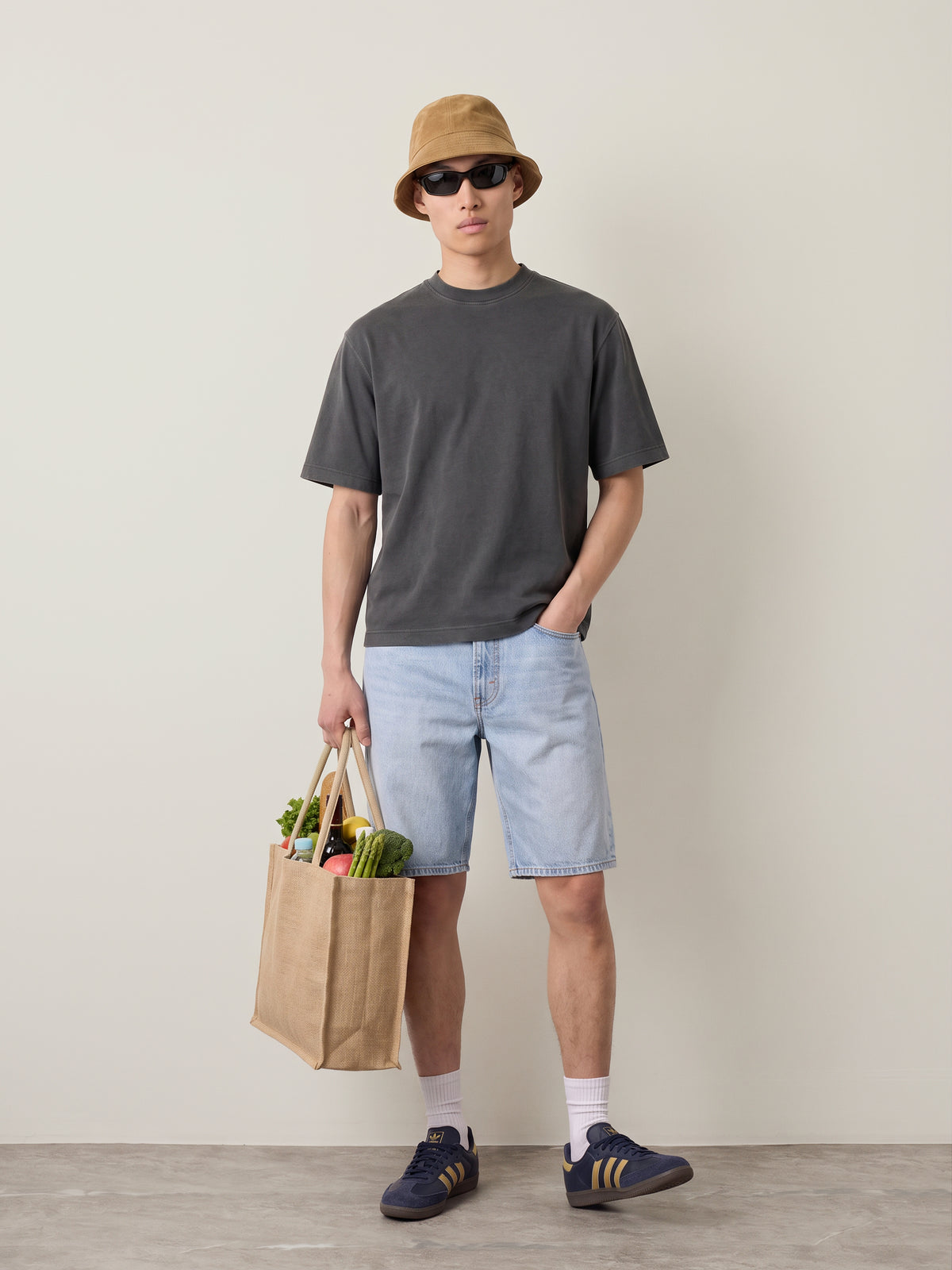 SELECTED - Cory Boxy Shortsleeve T-Shirt - Asphalt