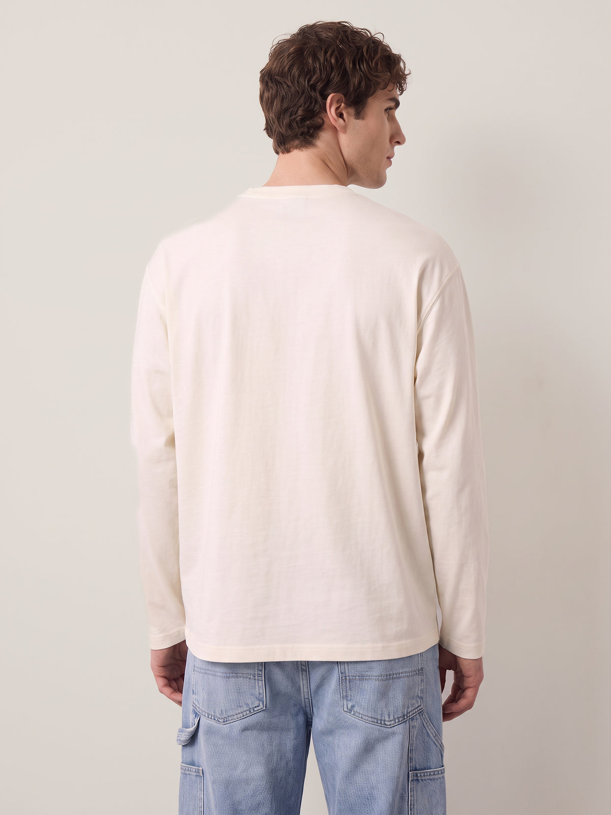 SELECTED - Taj Heavyweight Longsleeve Crewneck T-Shirt - 