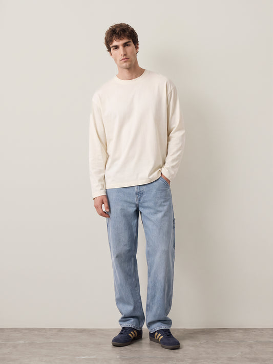 SELECTED - Taj Heavyweight Longsleeve Crewneck T-Shirt - 