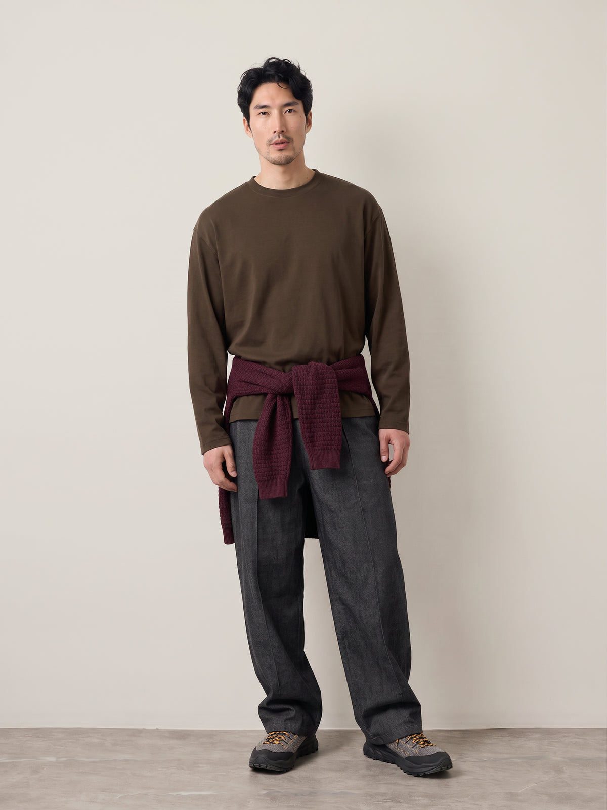 SELECTED - Taj Heavyweight Longsleeve Crewneck T-Shirt - 