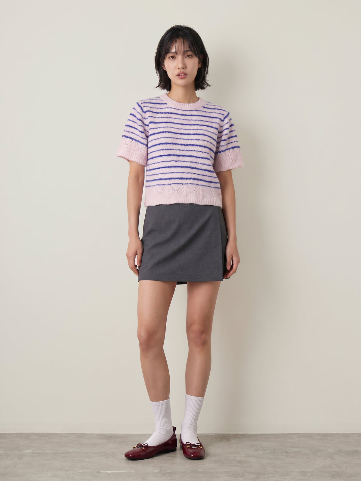 PIECES - Asira Crewneck Shortsleeve Sweater - 