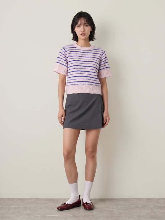 PIECES - Asira Crewneck Shortsleeve Sweater - 