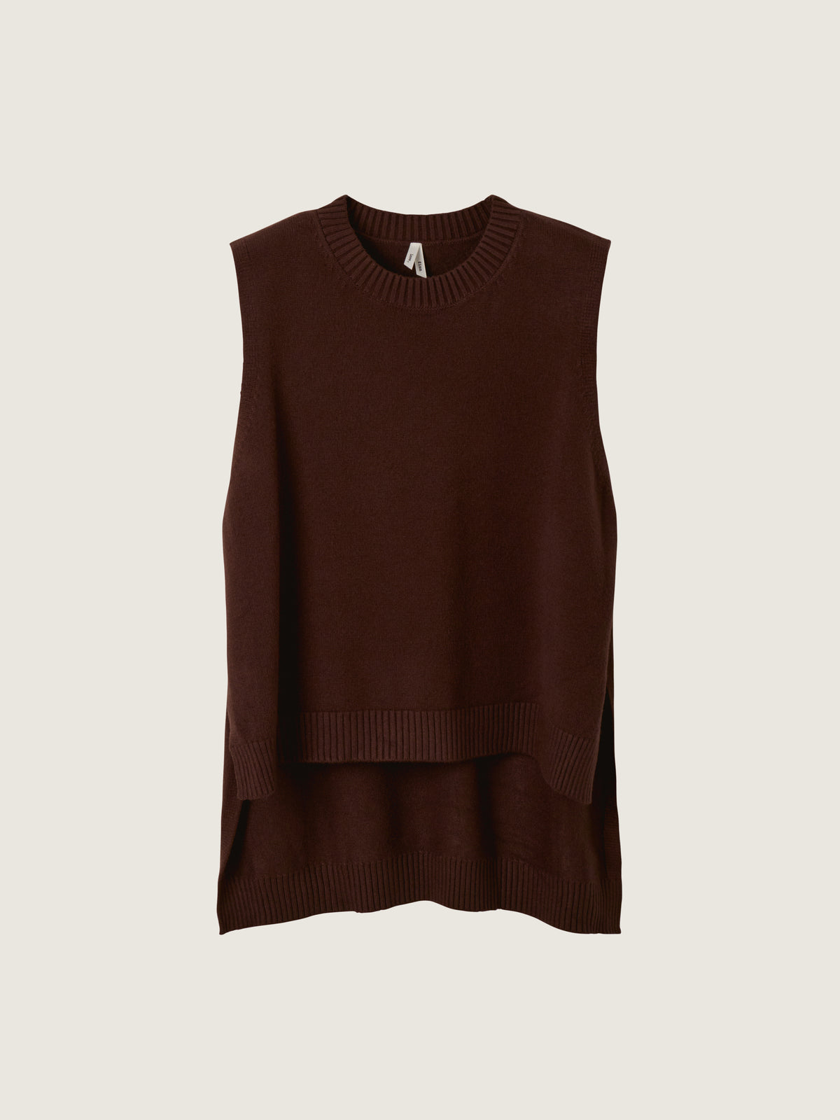 LOVEFINN - Cashmere Blend Sweater Vest - Coffee