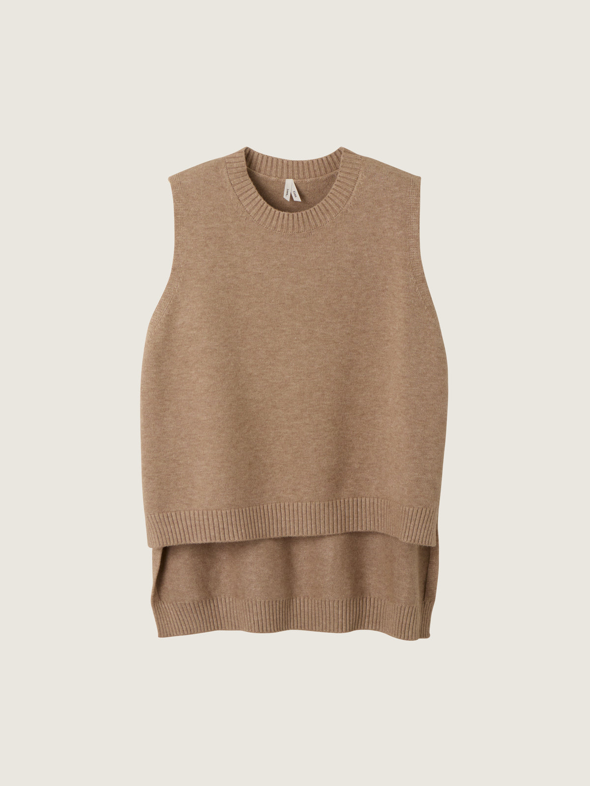 LOVEFINN - Cashmere Blend Sweater Vest - Dark Beige