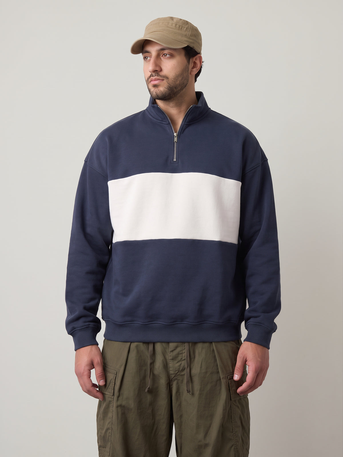 ONLY & SONS - Ceres Oversized Half-Zip Sweatshirt - 
