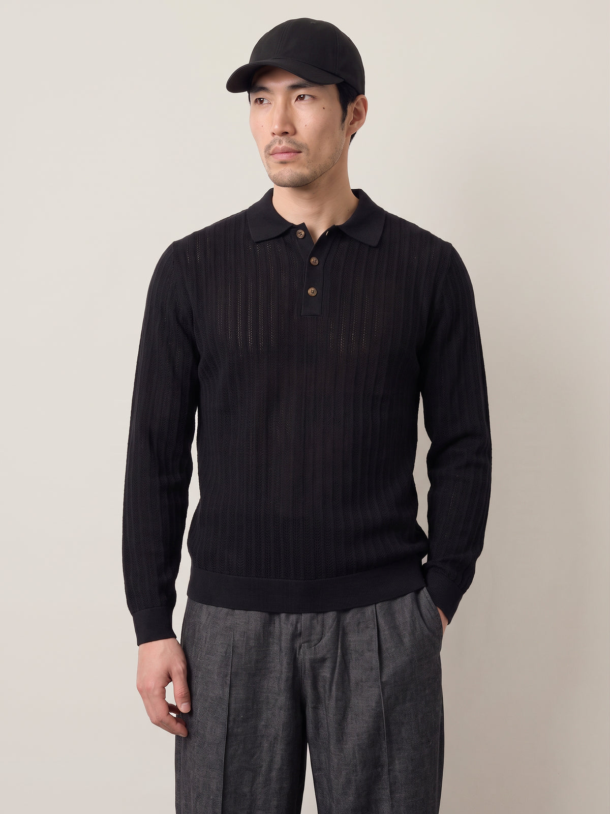 ONLY & SONS - Moon Longsleeve Knit Polo - 
