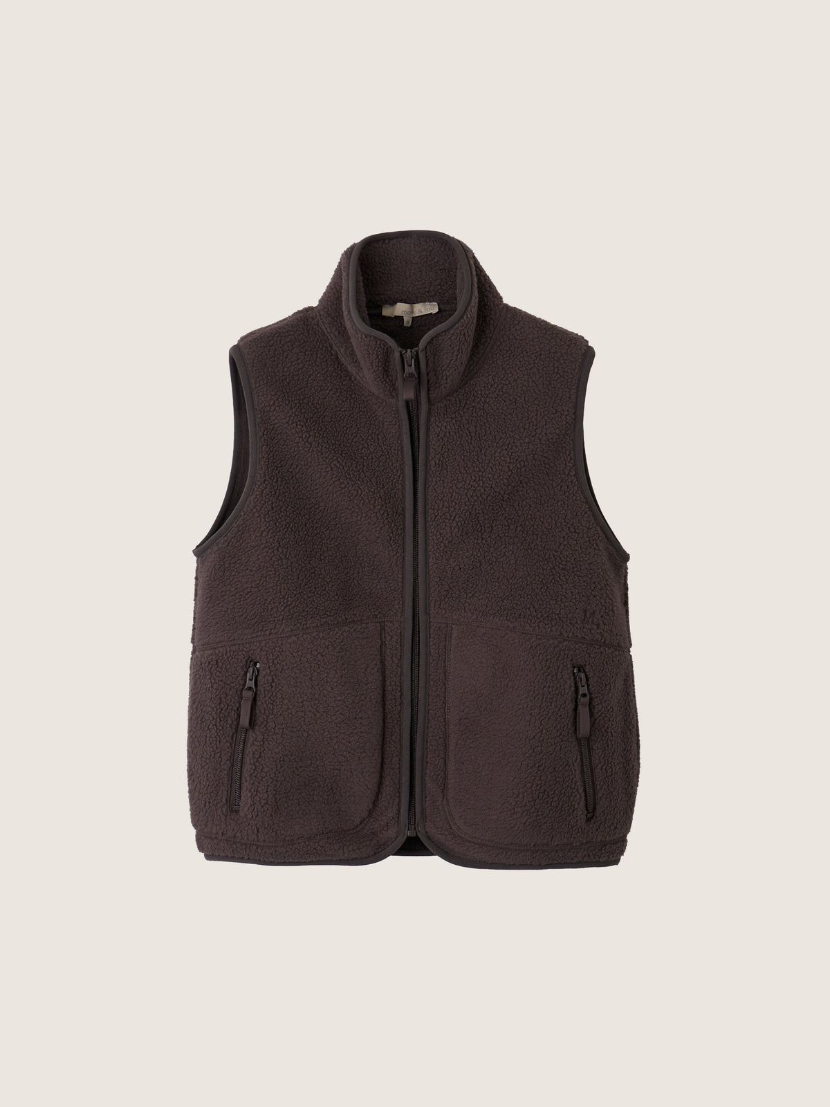 MONK & LOU - Maren High Pile Fleece Zip Vest - 