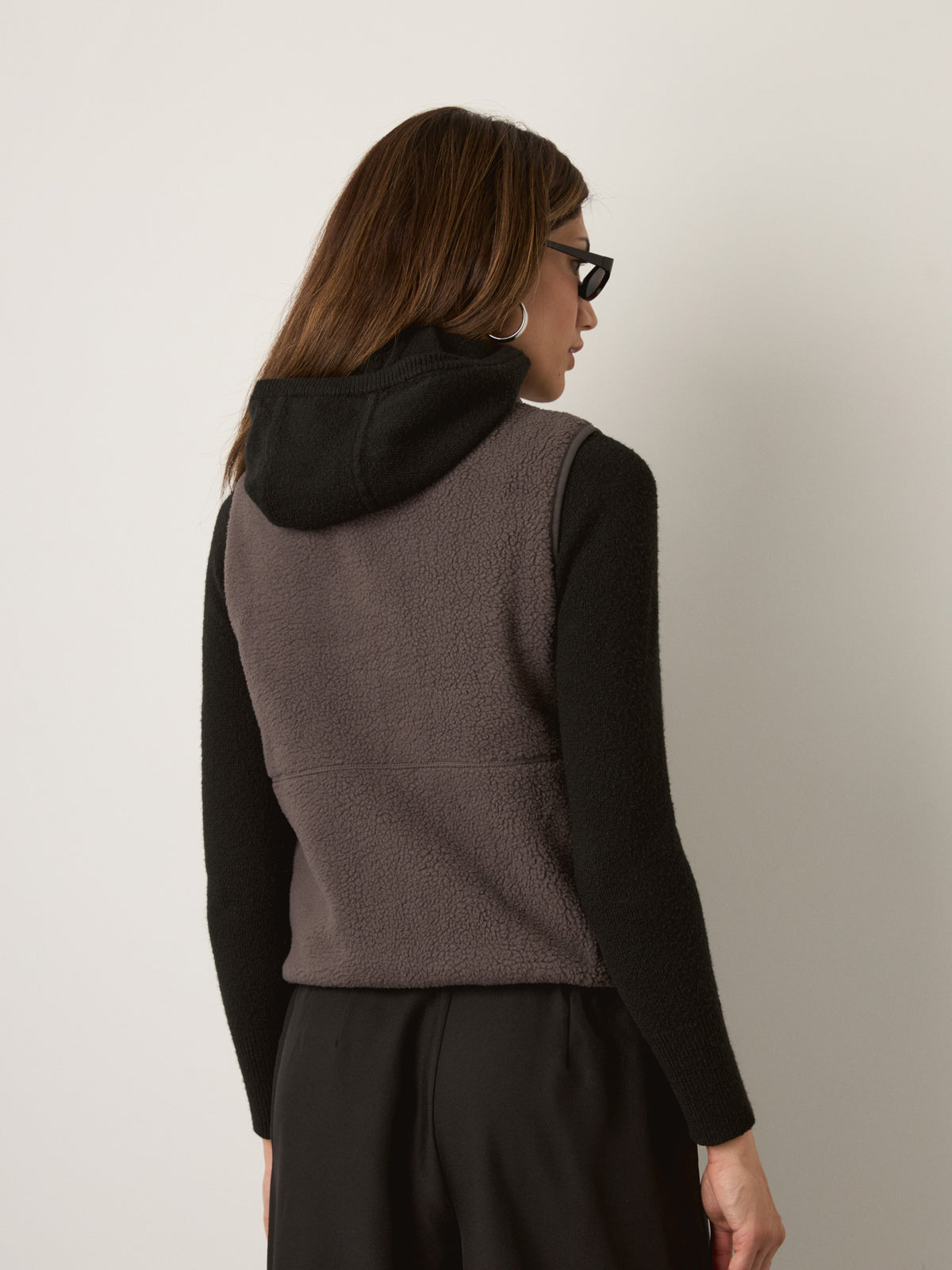 MONK & LOU - Maren High Pile Fleece Zip Vest - 
