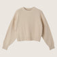 MONK & LOU - Kya Crewneck Pullover Sweater - Cream Puff